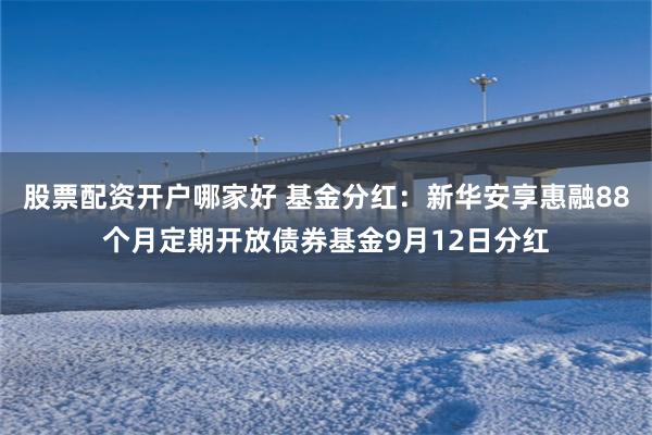 股票配资开户哪家好 基金分红：新华安享惠融88个月定期开放债券基金9月12日分红