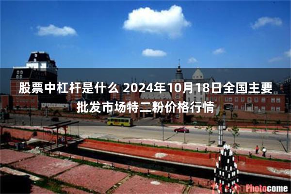 股票中杠杆是什么 2024年10月18日全国主要批发市场特二粉价格行情