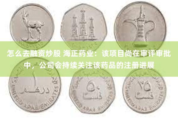 怎么去融资炒股 海正药业：该项目尚在审评审批中，公司会持续关