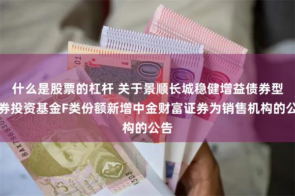 什么是股票的杠杆 关于景顺长城稳健增益债券型证券投资基金F类份额新增中金财富证券为销售机构的公告